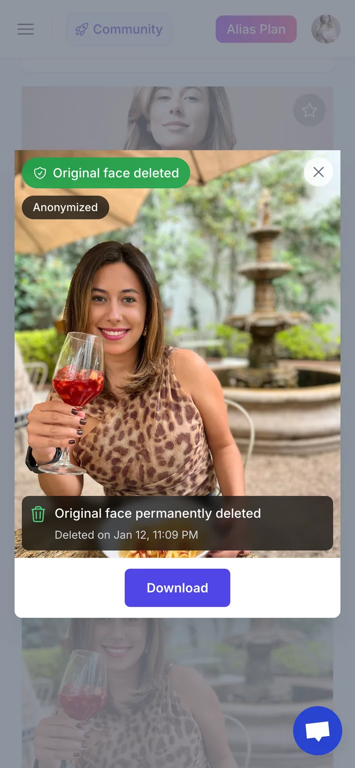 After preview in Neoface